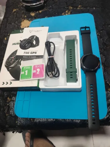 SmartWatch Husky Sports 700 GPS, Preto, Pulseira Extra verde, Com GPS - HSPH000