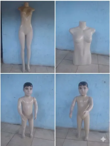 Kit Manequins para Loja (Feminino Adulto e Infantil) - Ótimo Estado