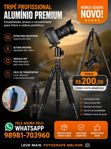 Tripé 1,80M Novo