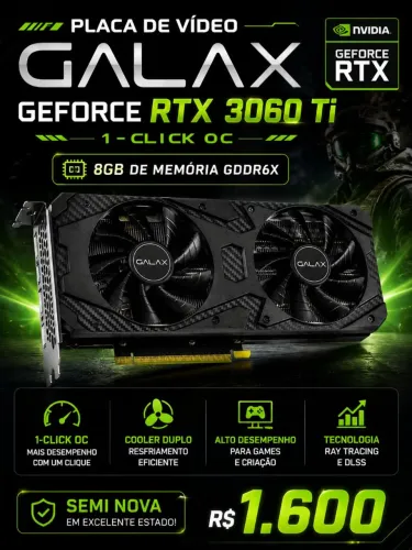 Placa de vídeo rtx 3060 ti