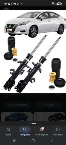 Vendo kit amortecedor dianteiro completo nissan versa marchi e kinkis 250 extra 