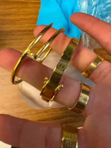 Braceletes Maciços de ouro 25.40g 18k procedência garantia eterna