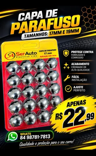 Capa de parafuso 17mm ou 19 mm