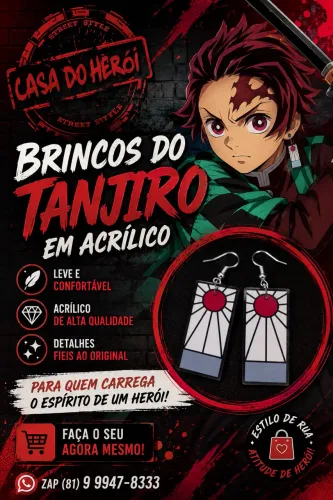brincos do Tanjiro