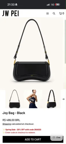 Bolsa JW Pei joy bag preta