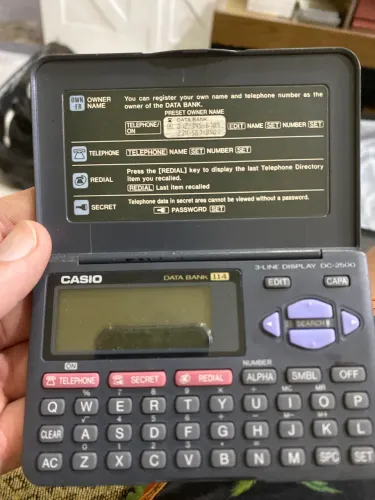 Calculadora Vintage Casio Data Bank DC-2500 - Funcionando