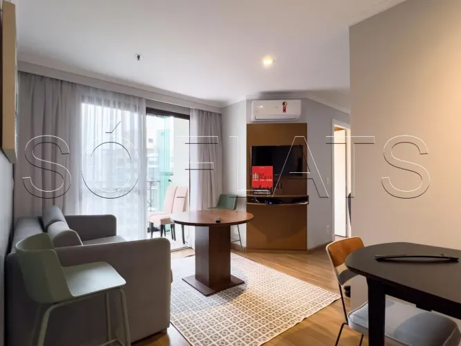 Apartamento mobiliado na Vila Olímpia com 2 dormitórios perto da Faria Lima e JK Iguatemi