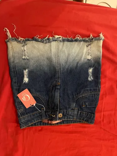 Saia Jeans Feminina Tam. 34 | Nova com Etiqueta | Estilo Destroyed