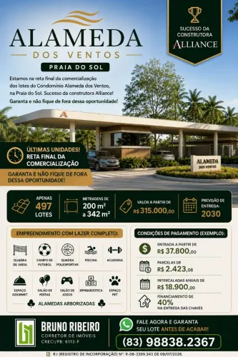 VENDE-SE lote em CONDOMÍNIO ALLIANCE