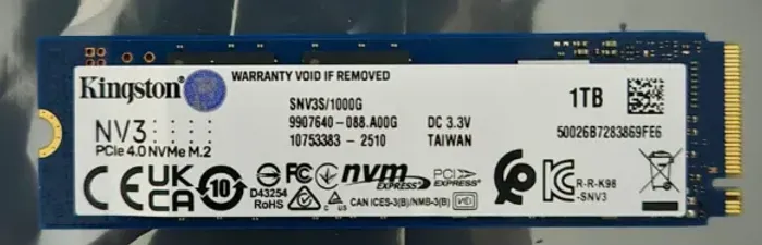 SSD NVME 1TB Kingston NV3
