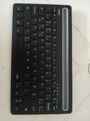 Teclado Bluetooth oex class plus com bateria interna zerado