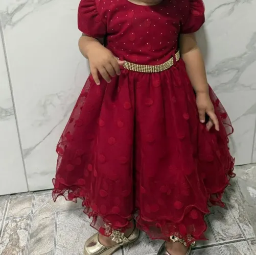 Vestido de festa vermelha tamanho 2 anos