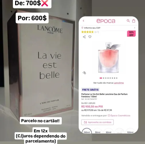Perfume La vie est belle 150ml