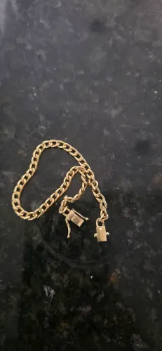 Pulseira de ouro 18 k 4.5 granas 22 cm