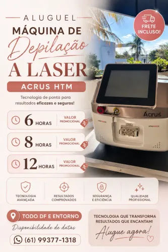 Aluguel - Máquina Depilação a Laser Acrus HTM 