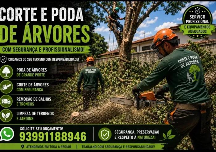 Poda e corte de árvores