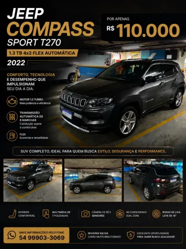 Jeep Compass Sport T270 1.3 TB 4X2 Flex AUT 2022