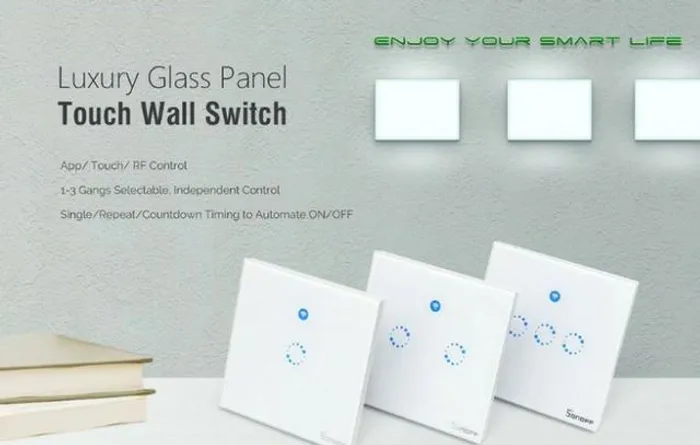  Interruptor Smart Wifi Painel  De Toque Sem Fio Pa Sonoff  1/2/3 Gang Automação COD-AM288