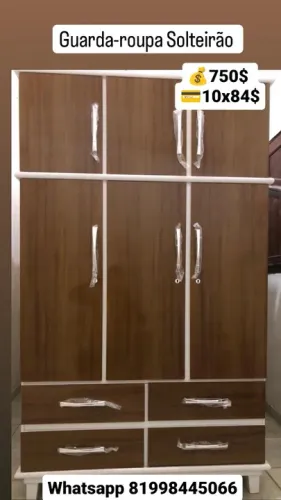 Guarda roupas solteirão 800$ e frete grátis só aqui