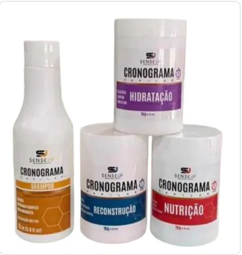 Kit Cronograma Capilar Sense Up - Nutrição, Hidratação e Reconstrução + Shampoo