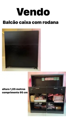 Balcão caixa com rodinha 