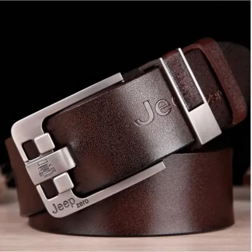 Cinto de Couro Jeep Zero Luxo Masculino! cor marrom e preto disponível