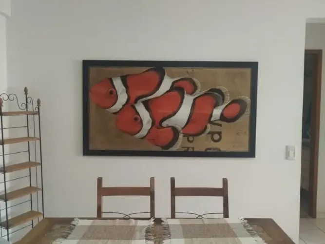 Quadro com moldura - Pintura em Lona de Caminhão