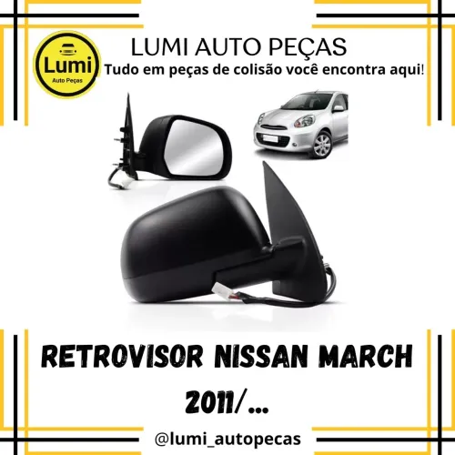 Retrovisor March 2011/2014 Elétrico - NOVO