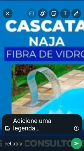 NAJAS  cascata FIBRA  para piscinas