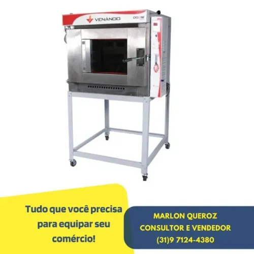 Forno Turbo 5 esteiras Novo a Gás Venancio