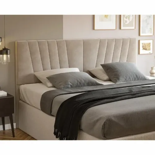 Cabeceira para Casal King Rubi 202cm com Tecido Veludo - Estofados Linhares