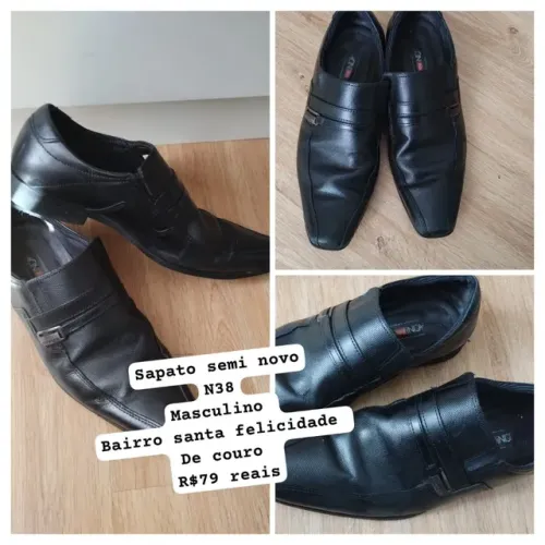 Sapato masculino número 38