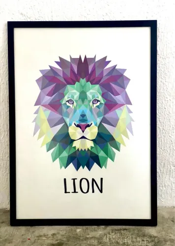 Quadro decoração Leão - 73cm x 53cm - R$ 130