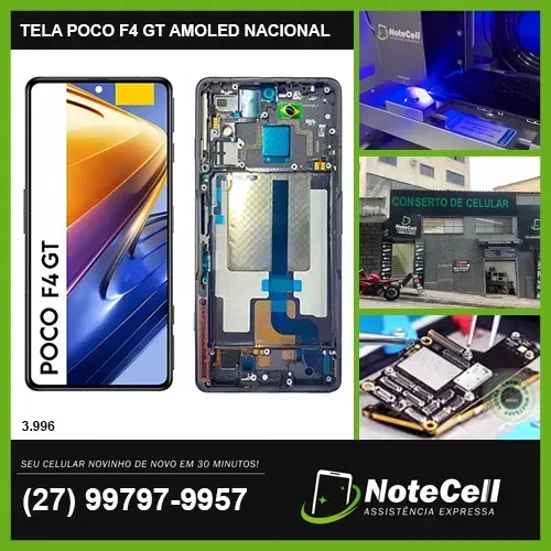 TELA/DISPLAY PARA POCO F4 GT AMOLED ORIGINAL NACIONAL - INSTALAÇÃO EM 30 MINUTOS!!