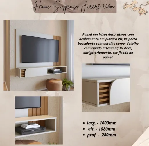 Home Suspenso 1,60m - Painel Decorativo