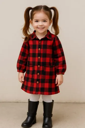 Vestido xadrez Old Navy tamanhos 12, 18 meses, 2T, 3T, 4T e 5T importados (Novos)