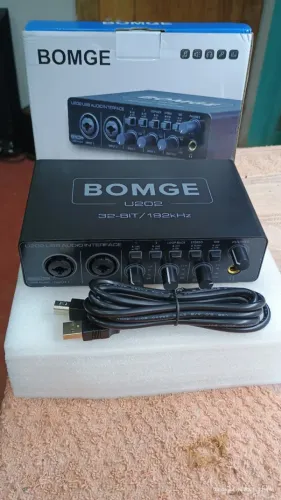 Interface De Áudio Bomge U202 Usb Para Gravação Em Pc e Celular