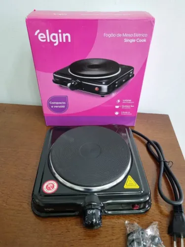 Fogão Portátil de Mesa - Elgin - 1000W - Voltagem 220 - Novo