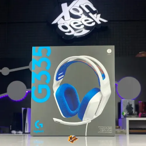 Headset Gamer G335 Branco - Logitech | Multiplataforma | Som Claro para Vitória!