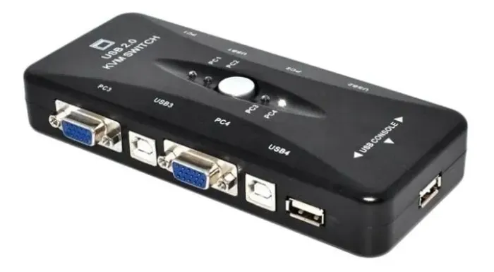 Chaveador Kvm Switch 4 Portas 4 Pcs / Cpu na Mesma Estação
