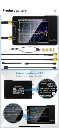 NanoVNA-H (Versão 3.6) RF spectrum