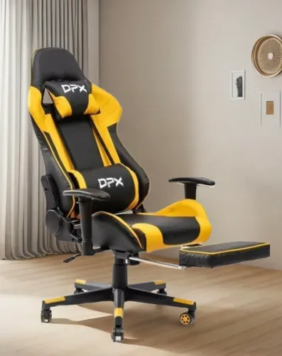 Cadeira Gamer DPX Preta e Amarela