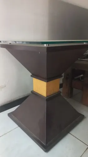 Mesa vidro 8 ml trabalhado 