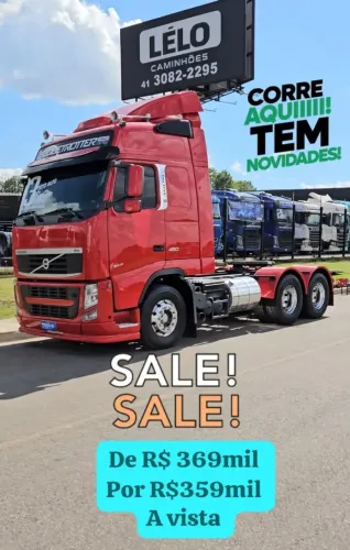 Volvo FH 460 6x2 Globetrotter Ano 13  Suspensão Mola Automático com ar Puxava Tanque. TOP 