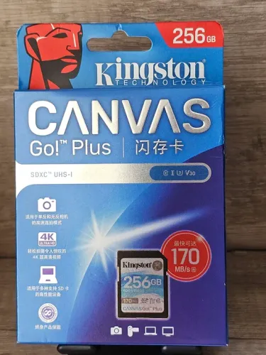 Cartão de Memória 256gb Kingston 170Mb/s SDXC UHS-I Classe 10 V30