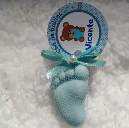 Lembrancinha Chá de Bebê - Pé de Bebê com cheirinho