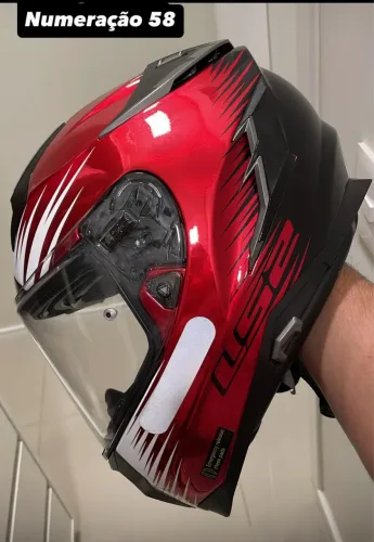 Capacete Fibra de carbono LS2 novíssimo