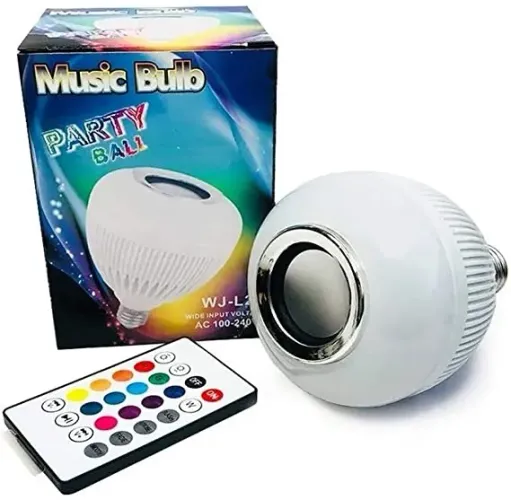 Lâmpada Led Musical Bluetooth Rgb + Controle Remoto Nova