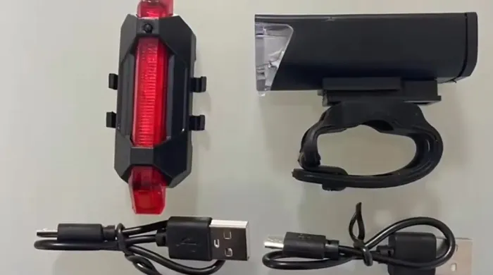 Kit de Luzes para Bicicleta - Farol e Lanterna Traseira
