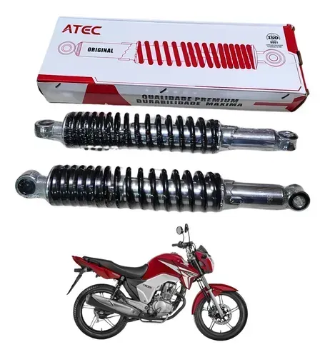 Amortecedor Titan 150 2013 Cromado Traseiro Atec